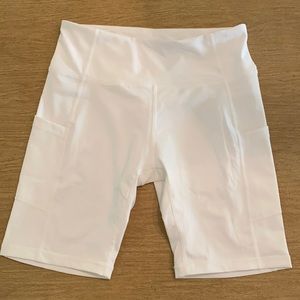 White bike shorts